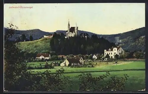 AK Judendorf-Strassengel, Ortspartie mit Kirche