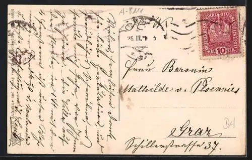 AK Judendorf-Strassengel, Ortspartie mit Kirche