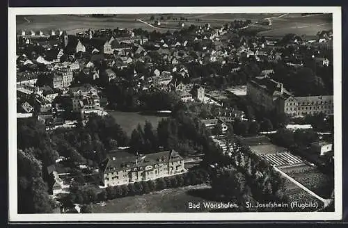 AK Bad Wörishofen, St. Josefsheim vom Flugzeug aus