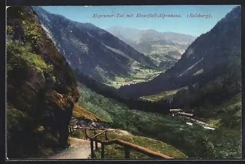 AK Kaprun /Salzburg, Kapruner-Tal mit Kesselfall-Alpenhaus