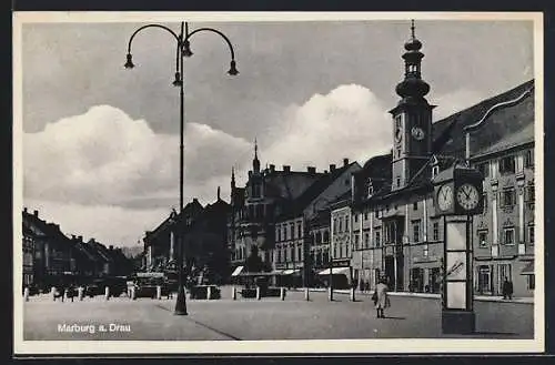 AK Maribor / Marburg, Platz, Rathaus