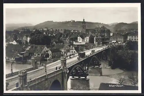 AK Maribor, Totale mit Flussbrücke