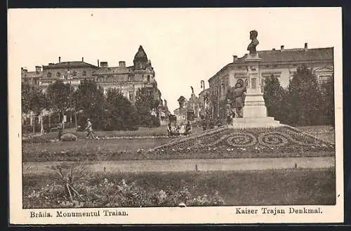 AK Braila, Monumentul Traian, Kaiser Trajan Denkmal