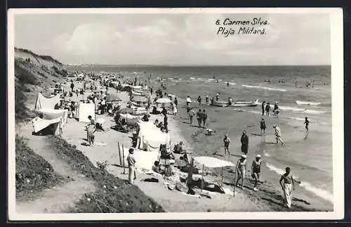 AK Carmen Silva, Plaja Militara, Strandleben, Badegäste im Wasser und am Strand