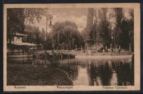 AK Bukarest, Volksgarten Cismigiu, Grandina Cismigiu