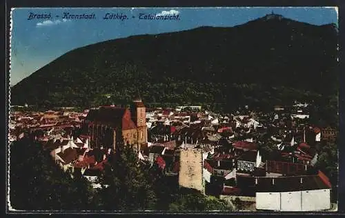 AK Kronstadt, Ortsansicht mit der Kirche