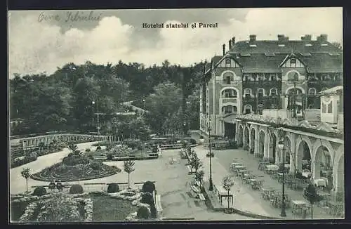 AK Baia Ocna-Sibiului, Vizakna fürdö, Hotelul statului si Parcul