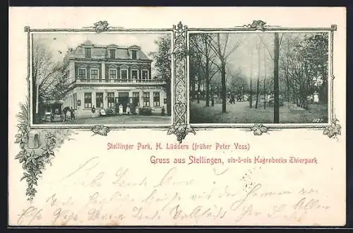 AK Hamburg-Stellingen, Gasthaus Stellinger Park von H. Lüdders, vis-a-vis Hagenbecks Thierpark