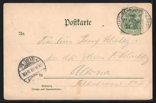AK Humptrup, Jürgensens Gasthaus, Schule, Pastorat