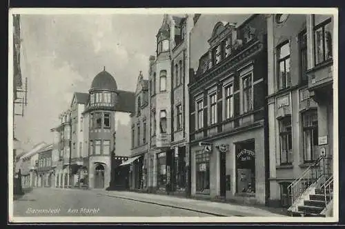 AK Barmstedt, Strassenpartie am Markt