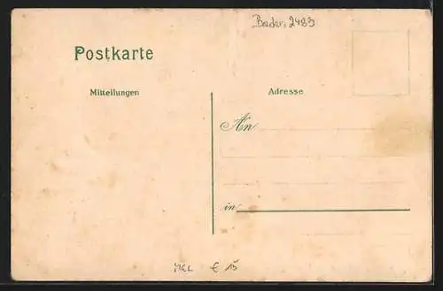 Lithographie Ebreichsdorf, Schloss, Vorstadt, Wienerstrasse