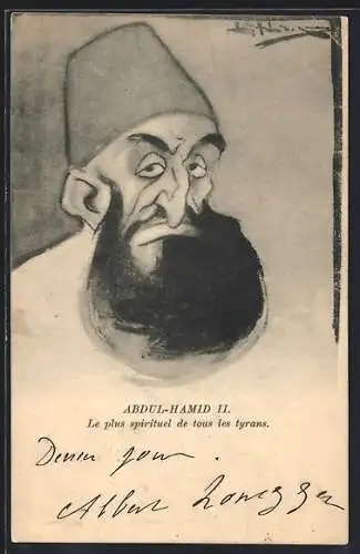 Künstler-AK Abdul-Hamid II., Le plus spirituel de tous les tyrans