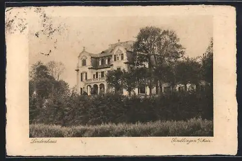 AK Sindlingen a. Main, Wiese am Hotel Lindenhaus