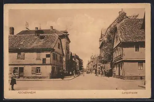 AK Frankfurt-Fechenheim, Blick in die Langstrasse
