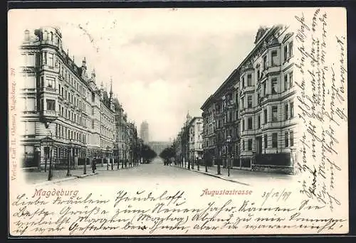 AK Magdeburg, Blick in die Augustastrasse