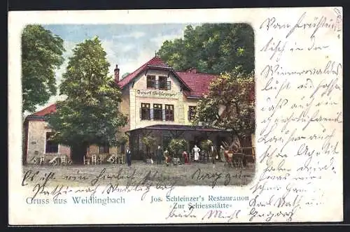 AK Weidlingbach, Jos. Schleinzer`s Restaurant Zur Schiessstätte