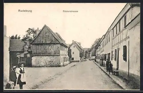 AK Radeburg, Partie in der Röderstrasse