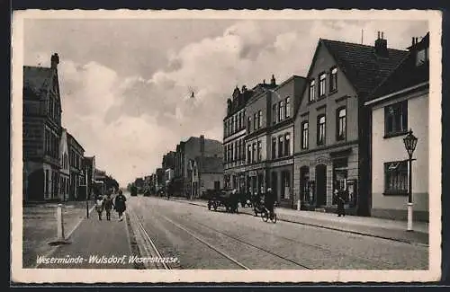 AK Wesermünde-Wulsdorf, Geschäft von August Neugebohren in der Wesertstrasse