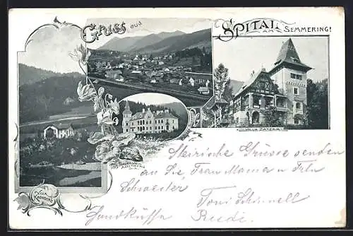 AK Spital /Semmering, Villa Kronberg, Villa Zatzka, Gesamtansicht