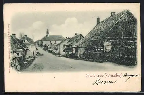 AK Petersdorf, Partie am Ortseingang