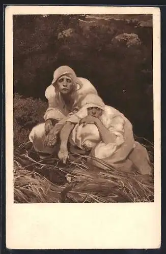 Künstler-AK Alphonse Mucha: Solvanská epopeje, V pravlasti Slovanu