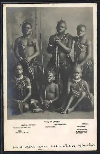 AK The Pigmies Bokane (Chief), Kuarke (Princess), Mafutiminga, Mongouga, Matuka and Amuriape