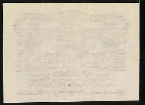 Notgeld Laimbach 1920, 50 Heller, Marktansicht mit zwei Figuren und dekorativem Muster