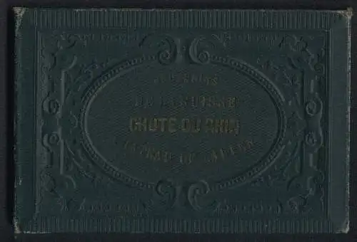 Leporello-Album 12 Lithographie-Ansichten Schaffhausen, Rheinfall, Chute du Rhin, Forges Eisenwerk, Hotel Schweizerhof