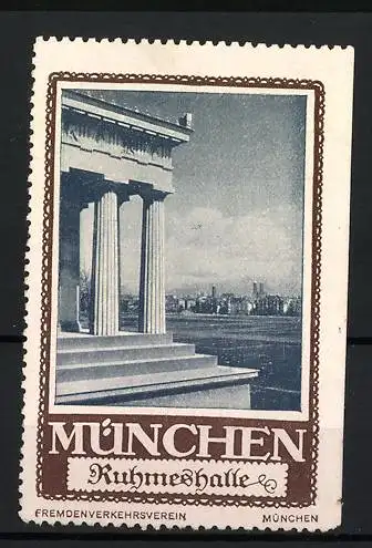 Reklamemarke München, Ruhmeshalle, Säulenansicht