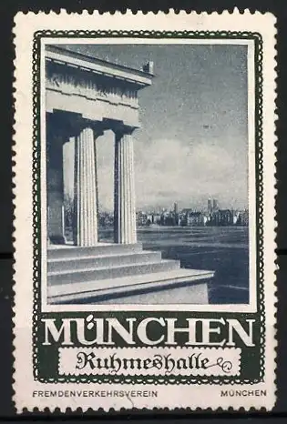 Reklamemarke München, Ruhmeshalle, Säulenansicht