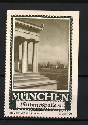 Reklamemarke München, Ruhmeshalle, Säulenansicht