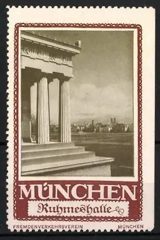 Reklamemarke München, Ruhmeshalle, Säulenansicht