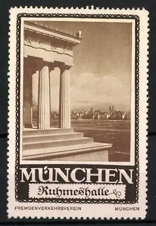 Reklamemarke München, Ruhmeshalle, Säulenansicht