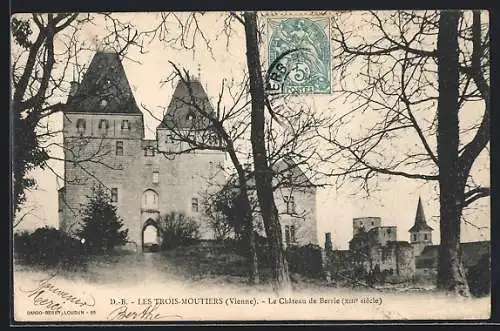 AK Les Trois-Moutiers, Le Château de Berrie, XIII? siècle