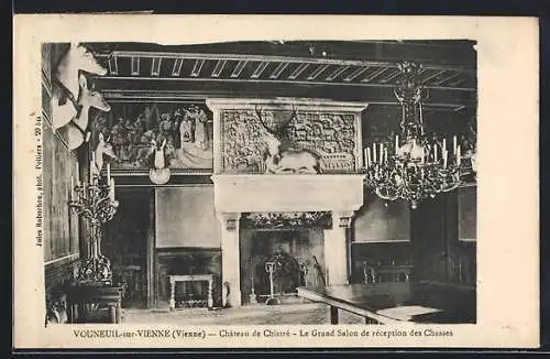 AK Vouneuil-sur-Vienne, Château de Chitré, Le Grand Salon de réception des Chasses