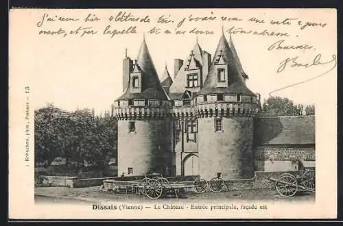 AK Dissais, Le Château, Entrée principale, facade est