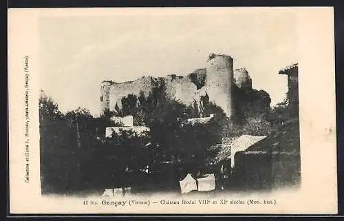 AK Gencay, Château féodal VIIIe et XIe siècles, Mon. hist.