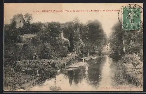 AK Gencay, Vue de la Clouterie, de la Laiterie et du vieux Château