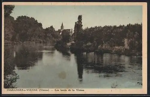 AK Ingrandes-sur-Vienne, Les bords de la Vienne