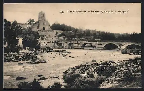 AK L`Isle Jourdain, La Vienne vue prise de Bourpeuil