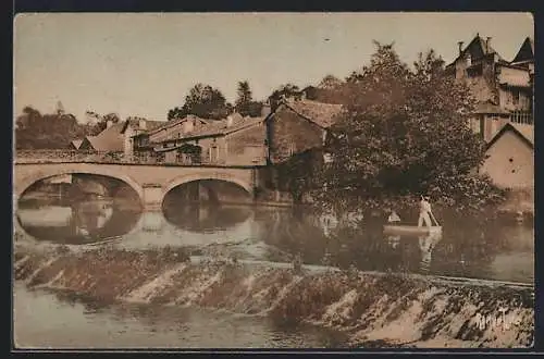 AK Civray, Barrage du Moulin Neuf sur la Charente