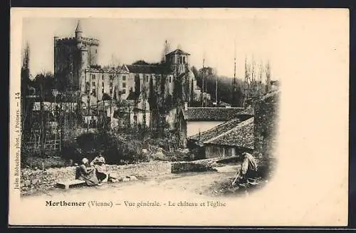 AK Morthemer, Vue générale, Le château et l`église