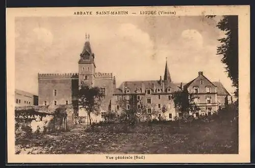 AK Ligugé, Abbaye Saint-Martin, Vue générale, Sud