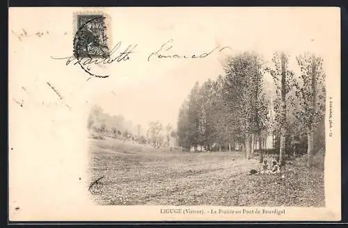 AK Ligugé, La Prairie au Pont de Bourdigal