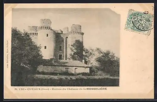 AK Queaux, Ruines du Château de la Messelière