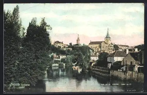 AK Montmorillon, Vue de la Vienne