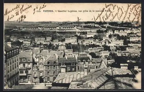 AK Poitiers, Quartier Logesraux, vue prise de la nouvelle Poste