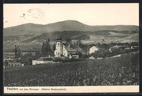AK Thallern, Ortsansicht mit dem Anninger