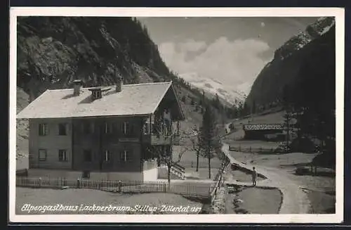 AK Mayrhofen /Zillertal, Das Alpengasthaus Lacknerbrunn