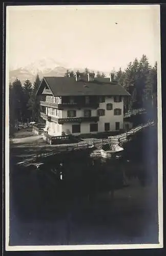 AK Innsbruck, Das Hotel Seehof von der Hungerburg aus